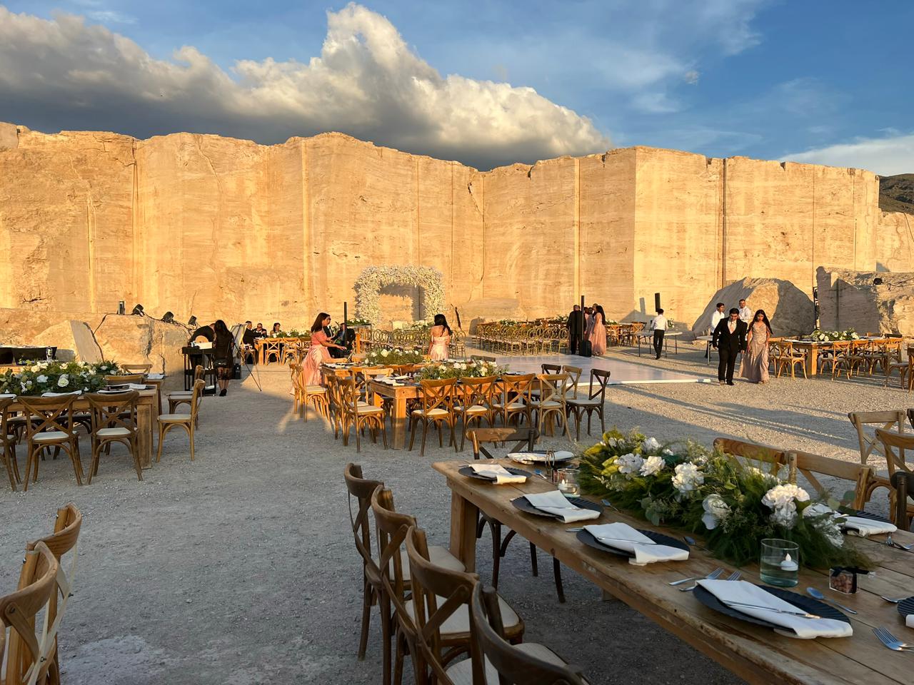 Recepción de boda en Minas de Mármol